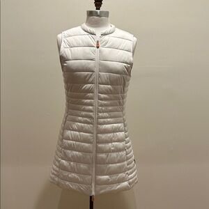 SAVE THE DUCK Off-White Puffer Vest Size 1